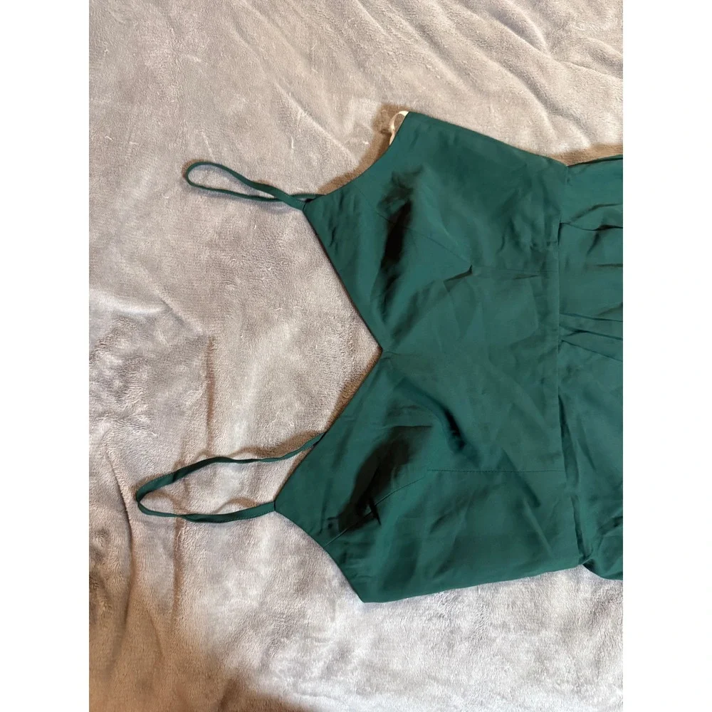 NWOT Lulus Reinette‎ Dark Green Midi Dress Dark Green Size Large Formal Y2K